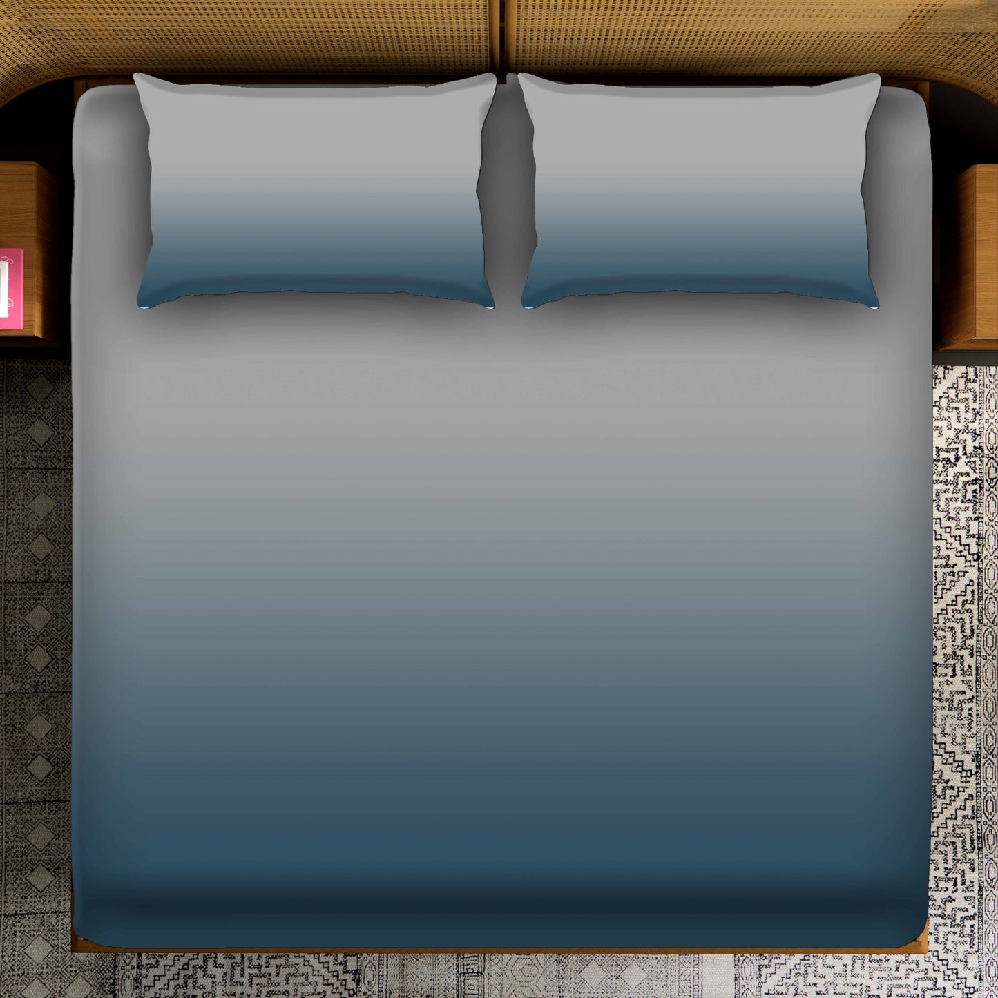 Smooth Blue Gradient Bedsheet