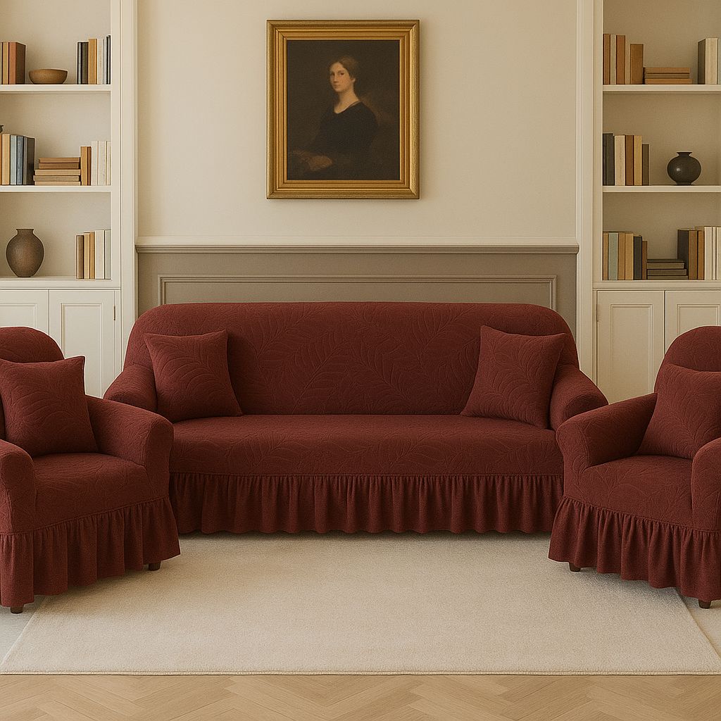 Deep Teal Jacquard Floral Set