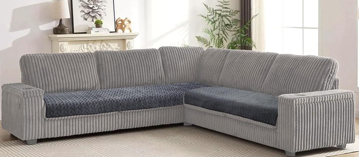 Brown Velvet Quilted Seat Protector