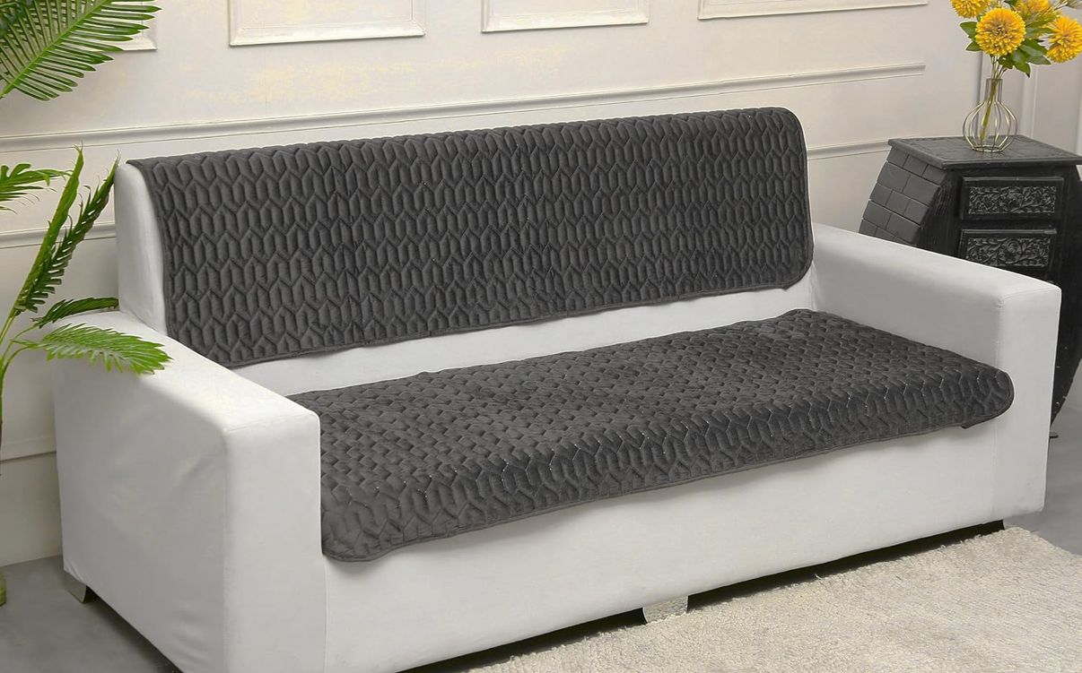 Navy Tone-on-Tone Floral Damask Set