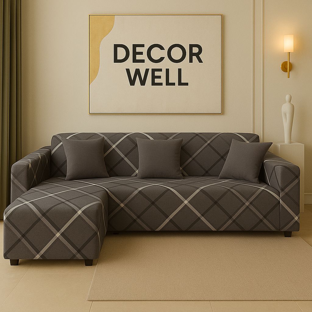 Brown Black Tan Geometric Diamond Set