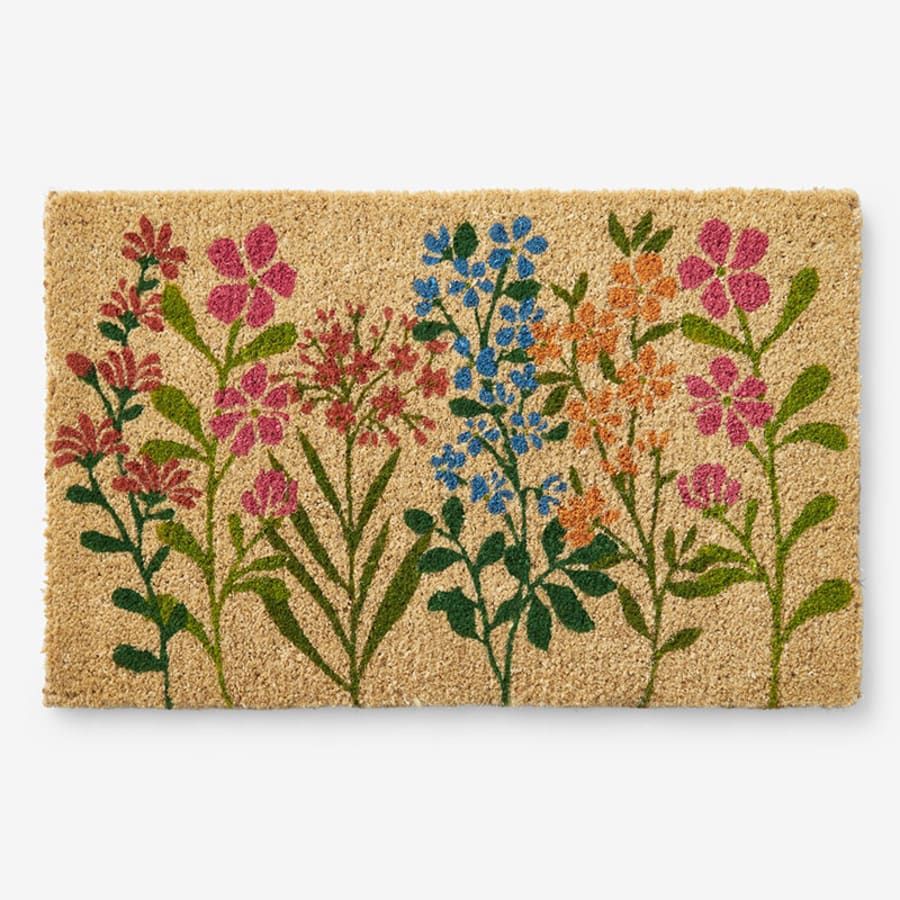Wildflower Field Coir Welcome Mat