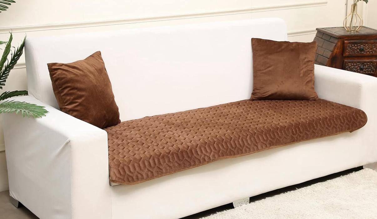 Teal Blue Chevron Quilted Protector