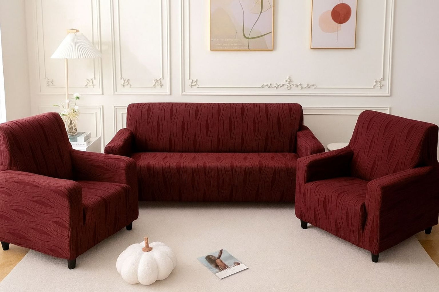 Cinnamon Brown Wavy Swirl Set