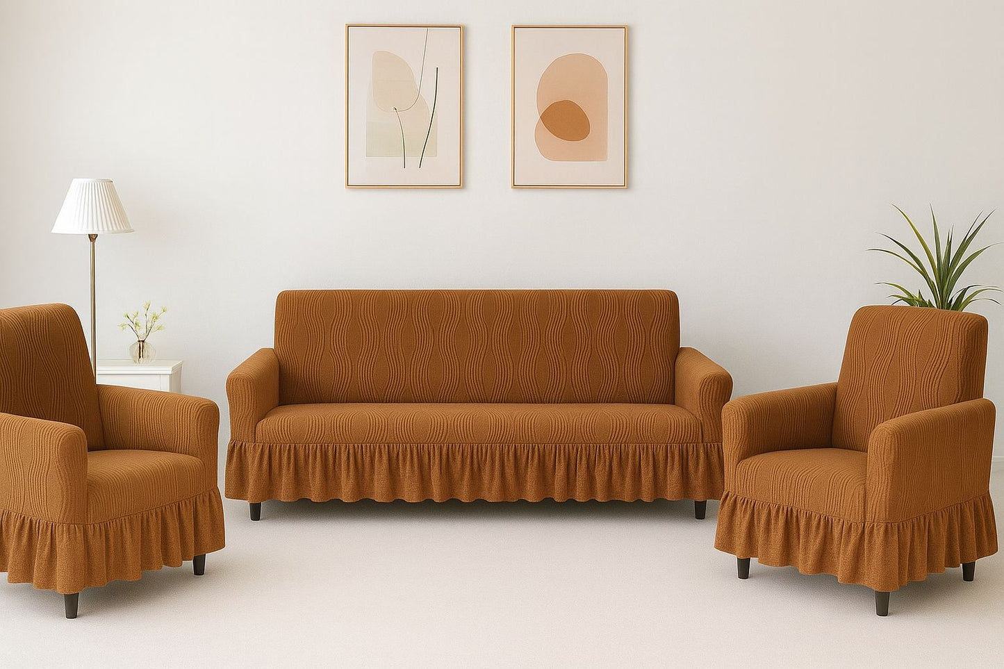 Wine Red Wavy Texture Set