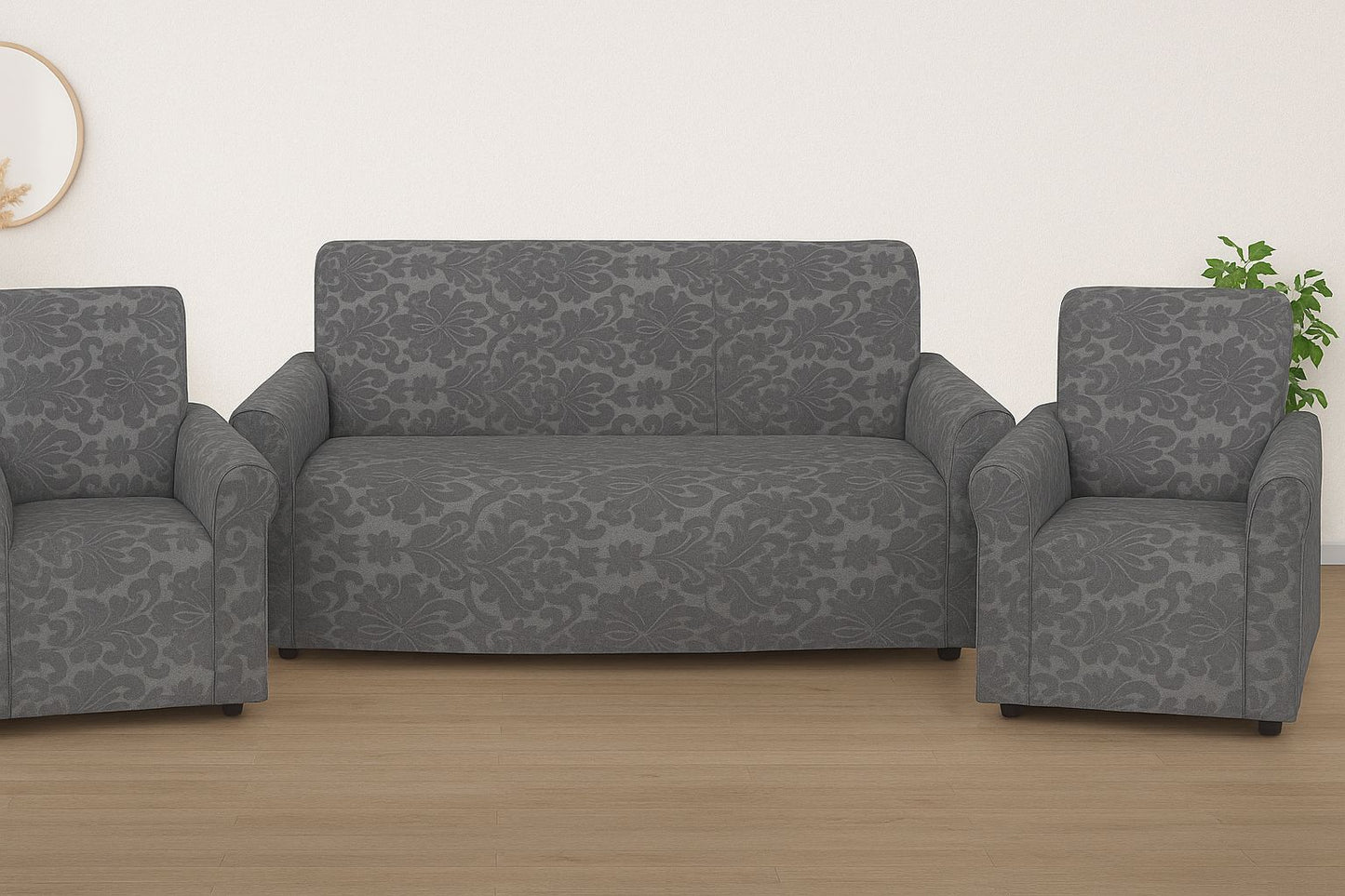 Charcoal Geometric Pattern Cover