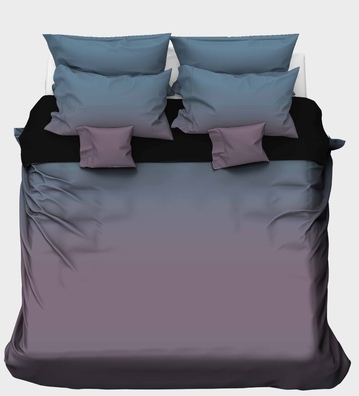 Smooth Blue & Mauve Gradient Bedsheet