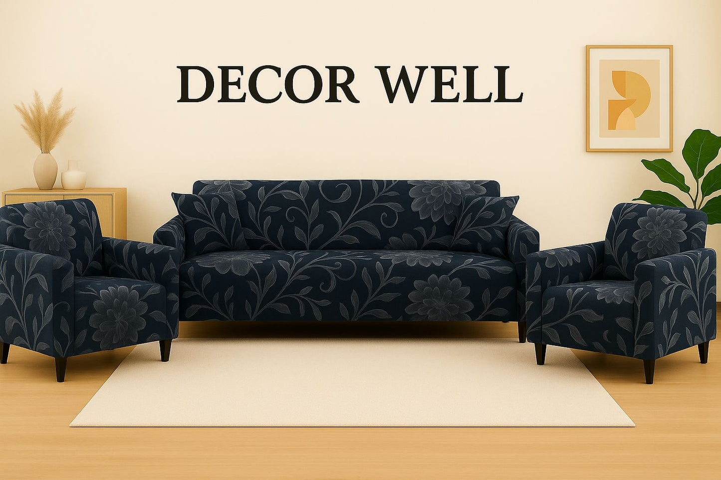 Deep Red Burgundy Sofa Cover