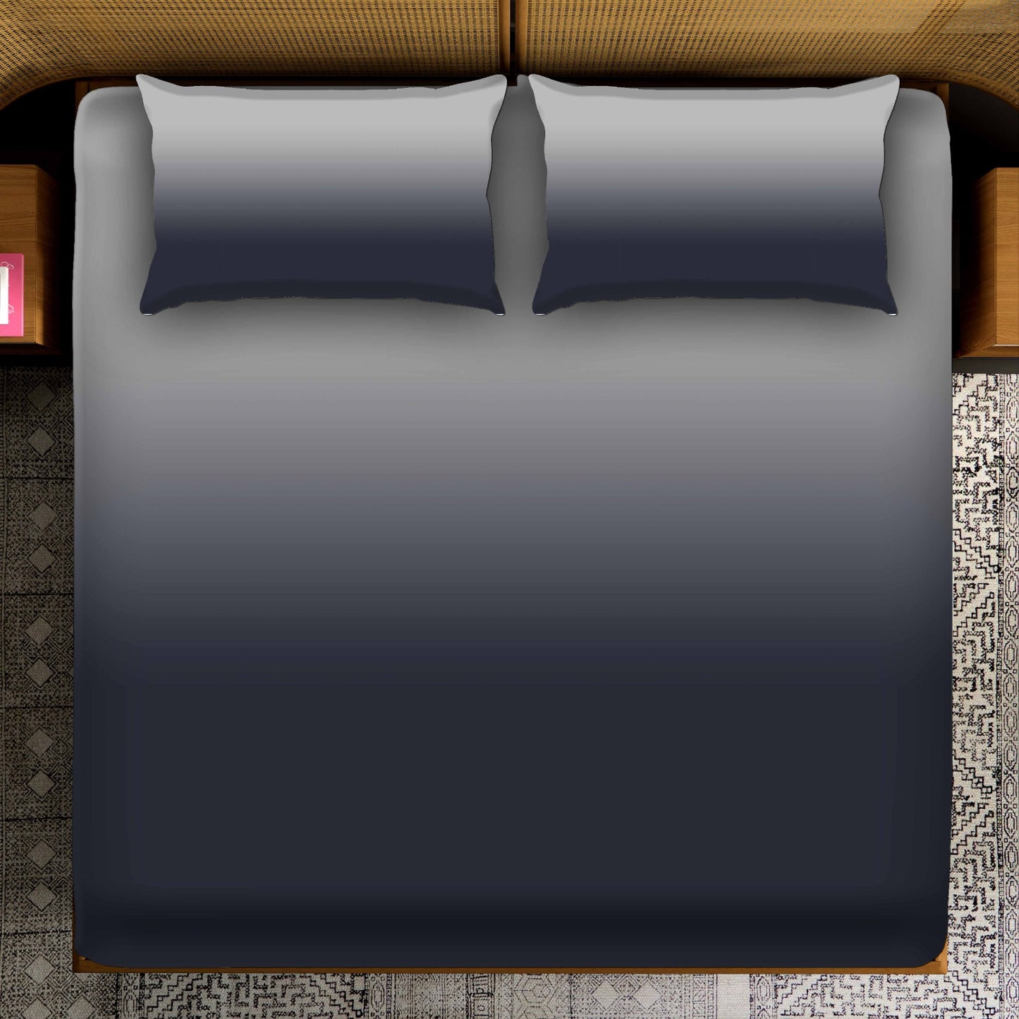 Smooth Black Gradient Bedsheet