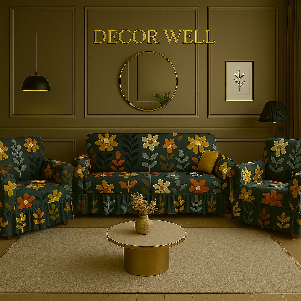 Vibrant Teal Pleated Ruffle Cover