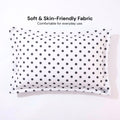 Polka Dot Cotton Pillow White