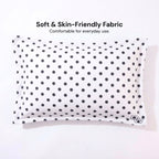 Polka Dot Cotton Pillow White