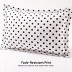 Polka Dot Cotton Pillow White