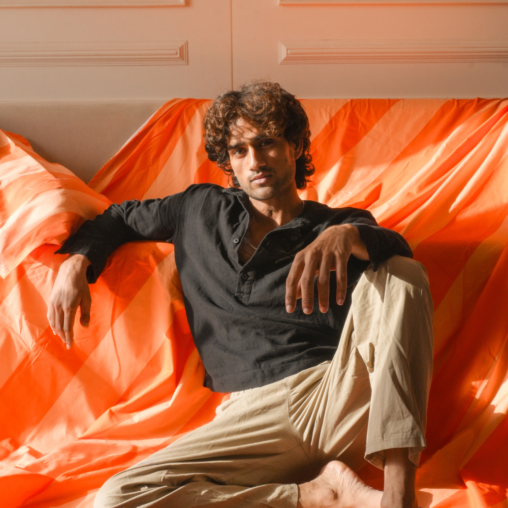 Sunset Orange Wave Design (Bedsheet with Pillow Cover)