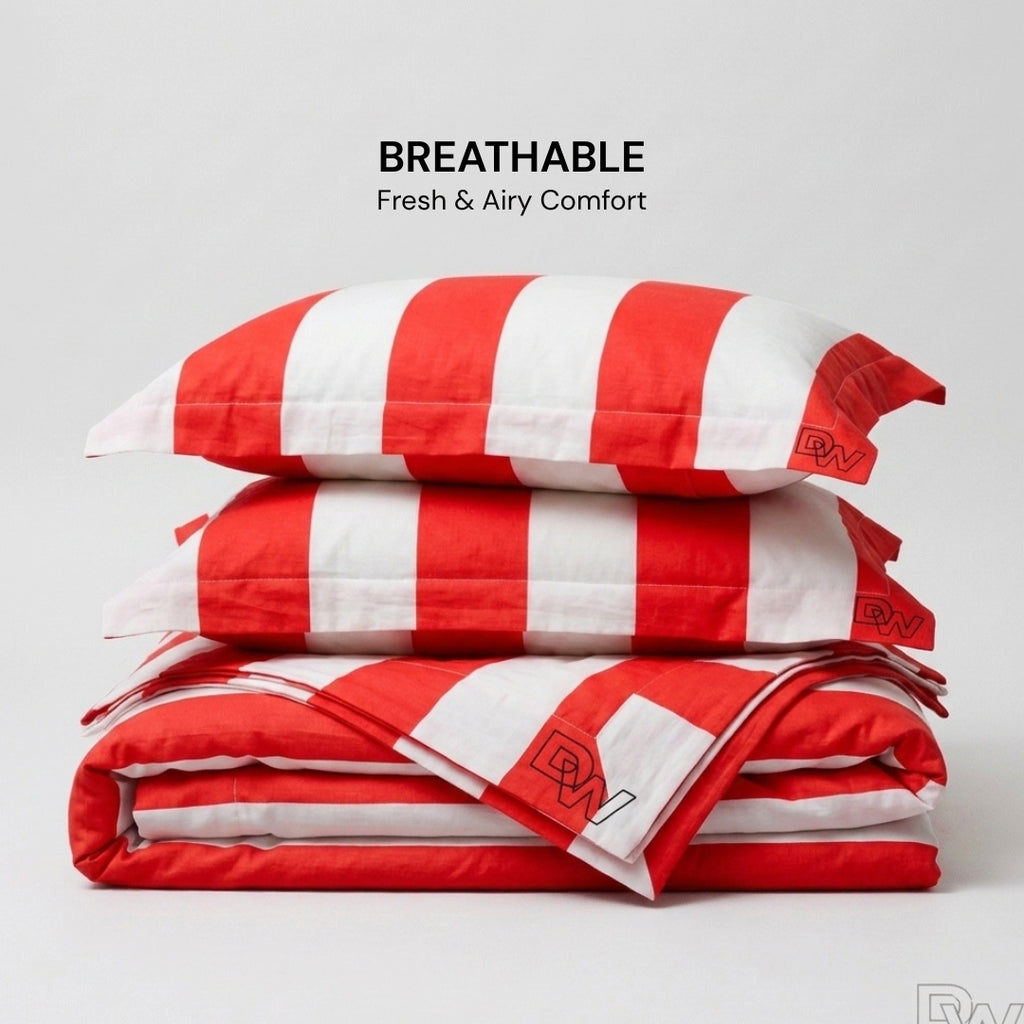 Red & White bedspread