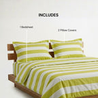 Green & White bedspread