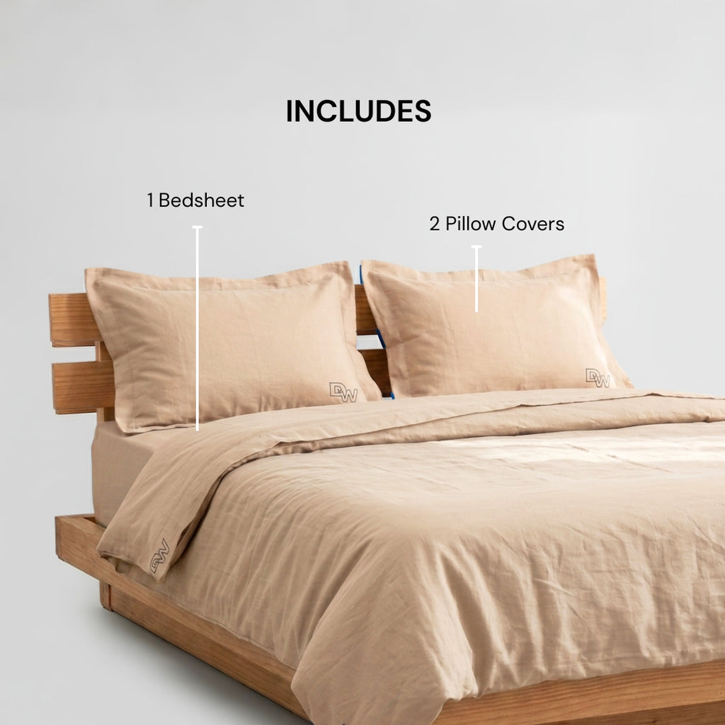 CHAMPAGNE BEIGE BEDSPREAD