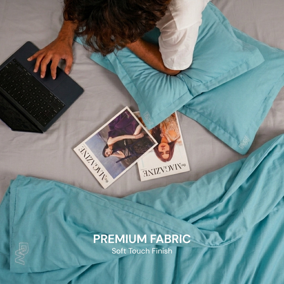 TURQUOISE BLUE BEDSPREAD