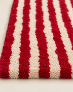 Bath Mat – Red & White