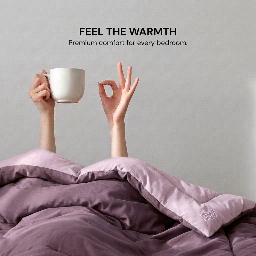 MAUVE MIST REVERSIBLE COMFORTER