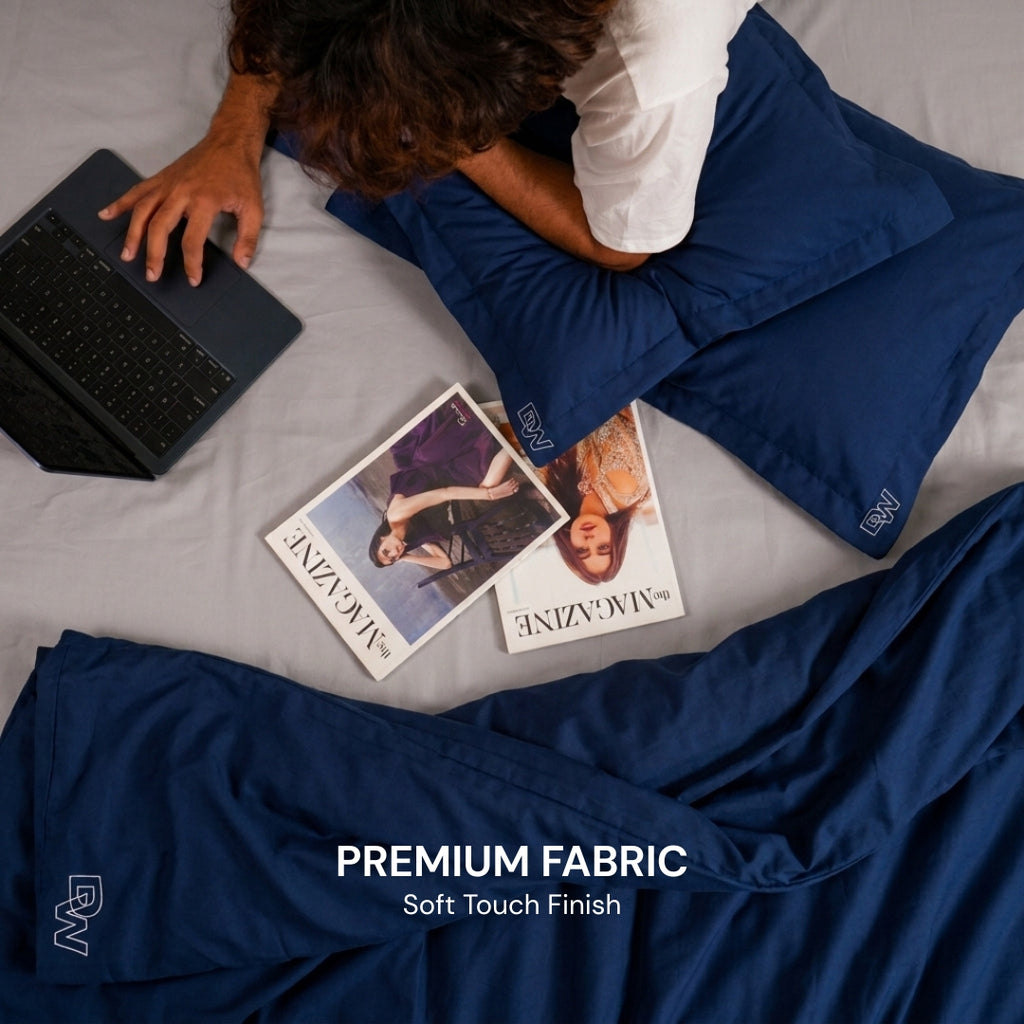 COBALT BLUE BEDSPREAD