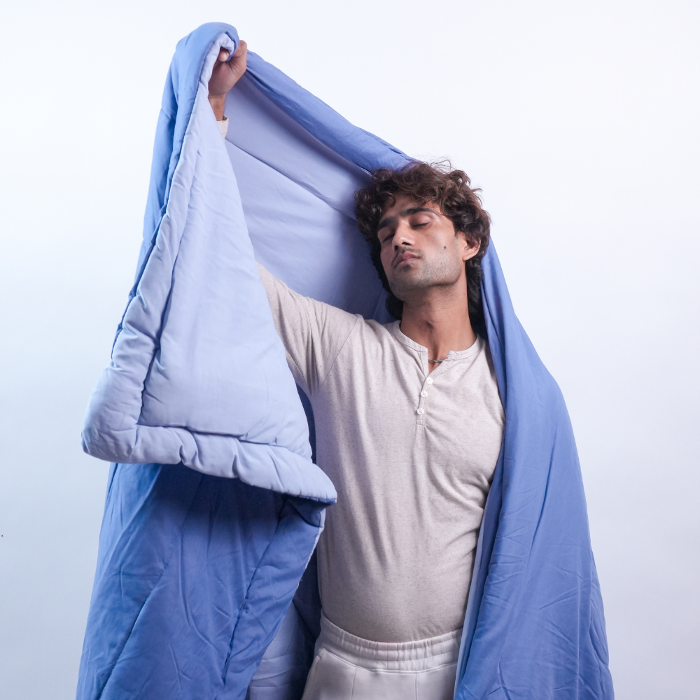 Reversible Comforter – Sky Blue All-Season Quilt