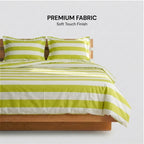 Green & White bedspread
