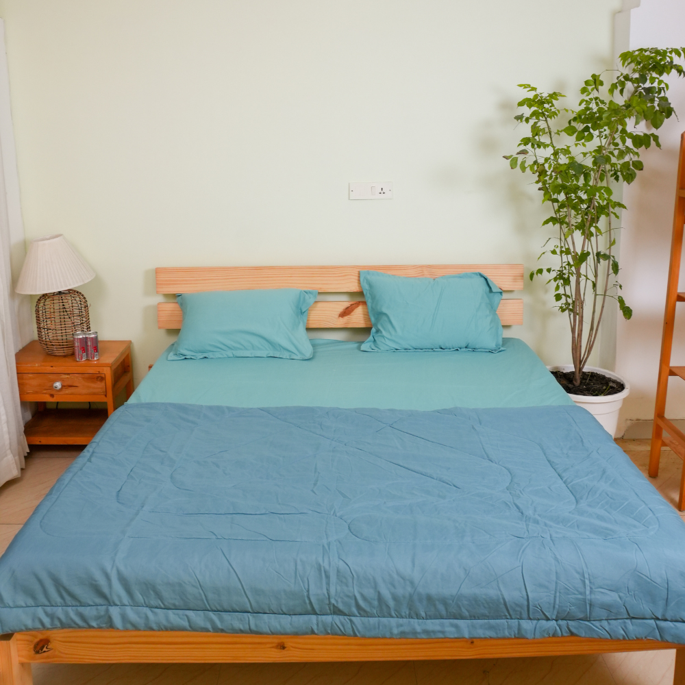 Soft Pillow Cover Set – Sky Blue (Pack of 2)