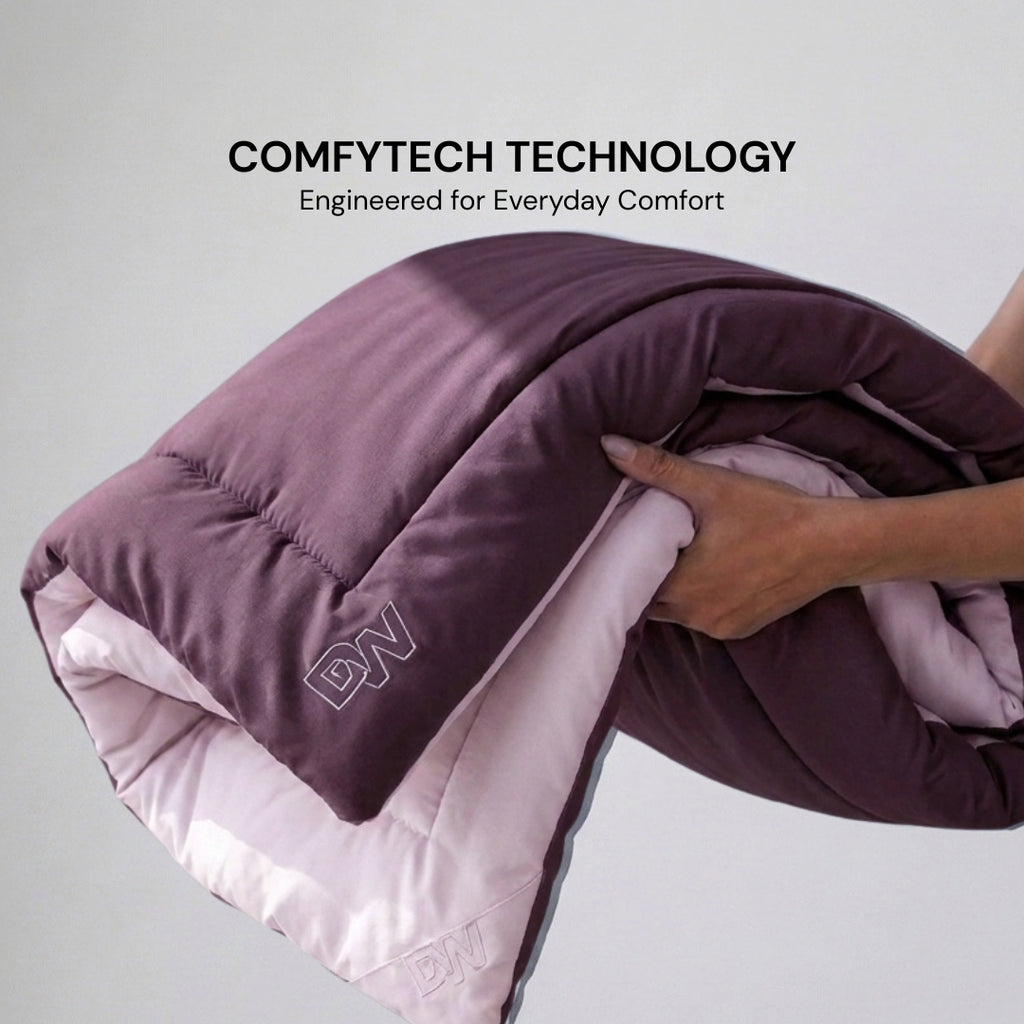MAUVE MIST REVERSIBLE COMFORTER