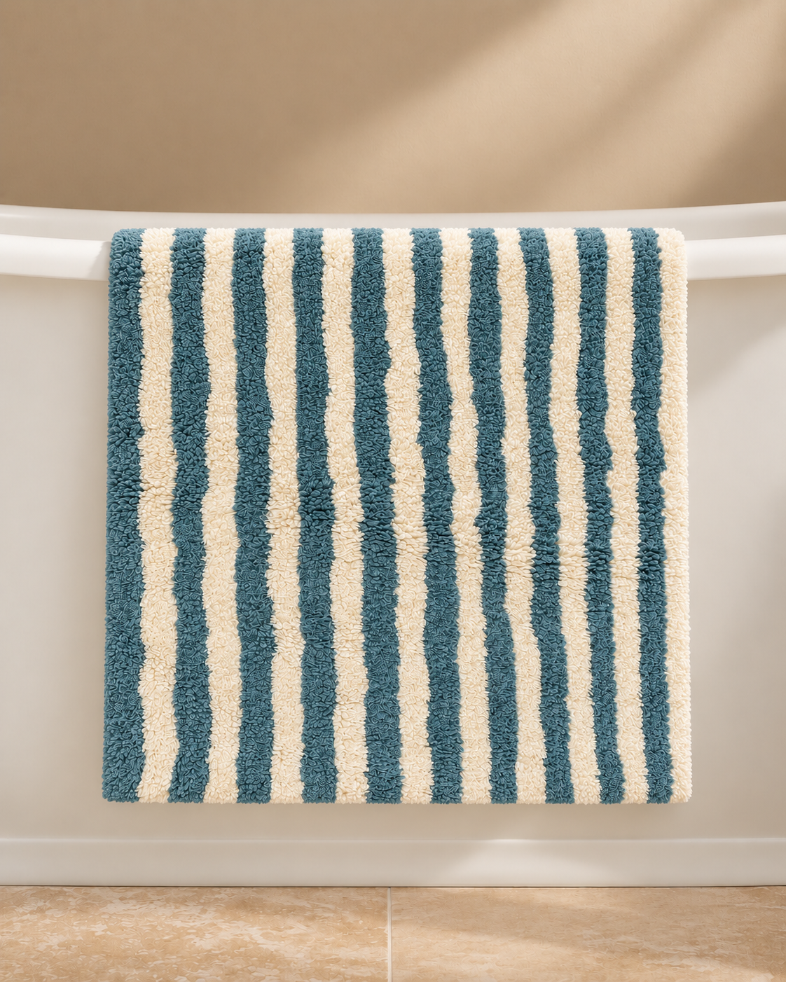 Bath Mat – Blue & White
