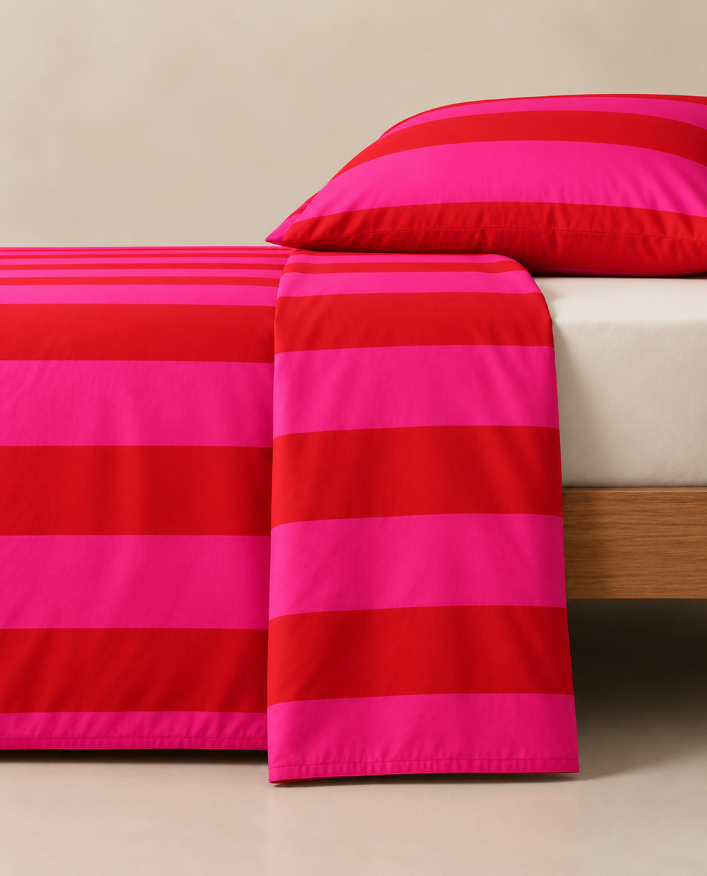 Coral Pink & Red Duvet Cover