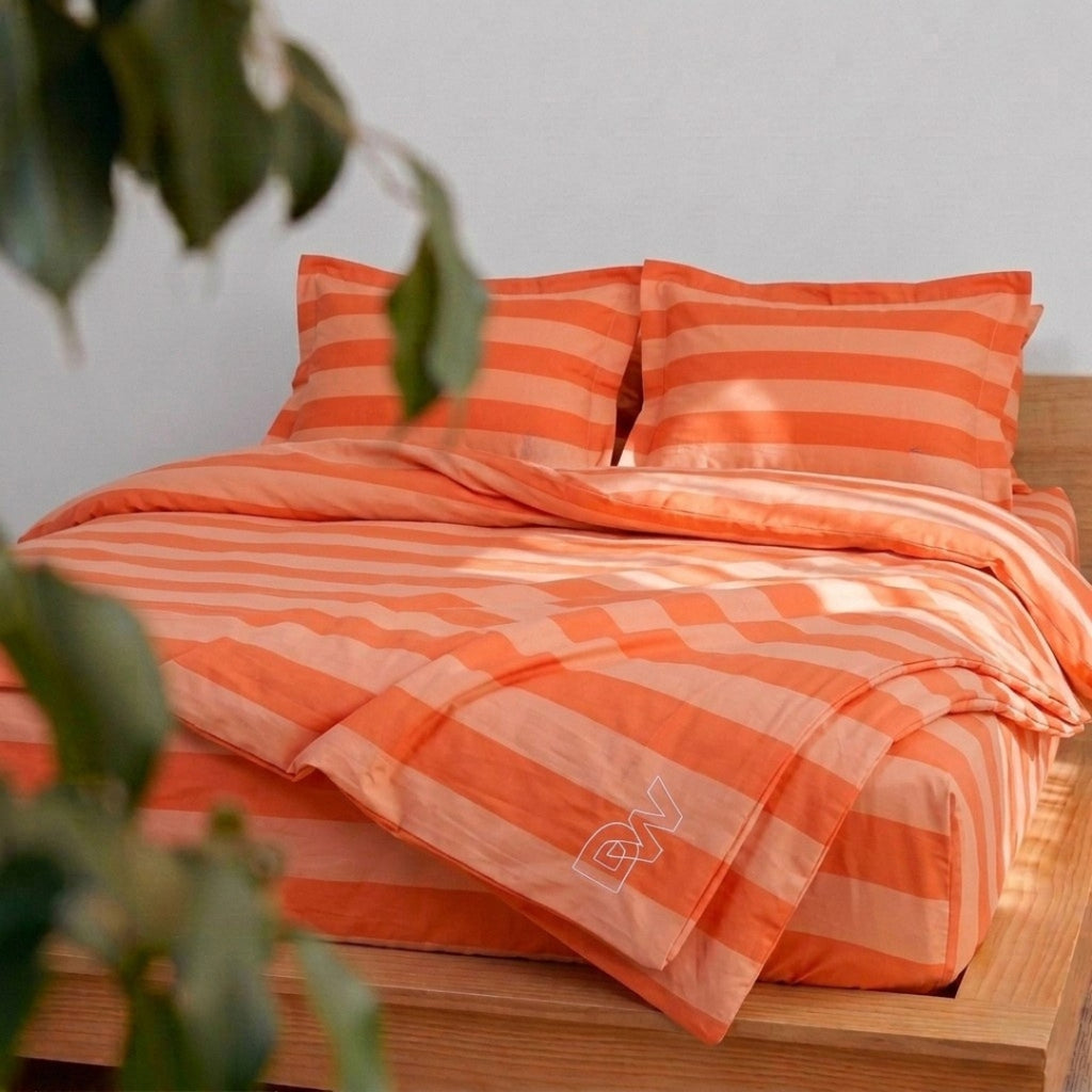 SUNSET ORANGE BEDSPREAD