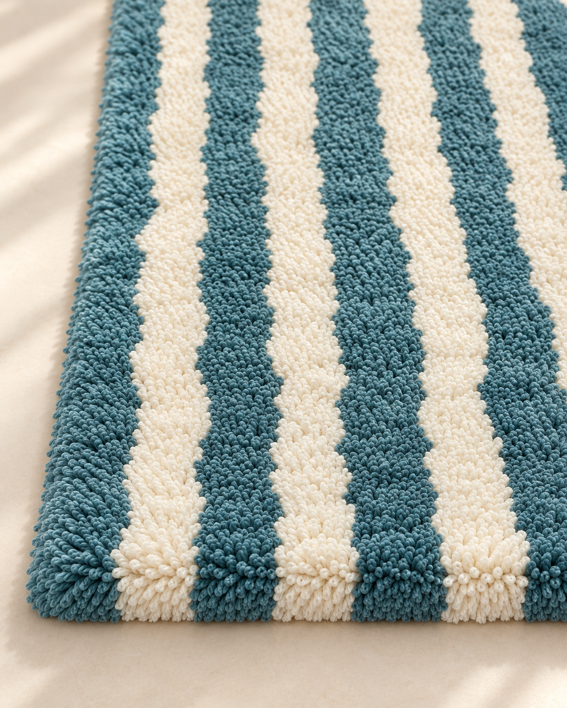 Bath Mat – Blue & White