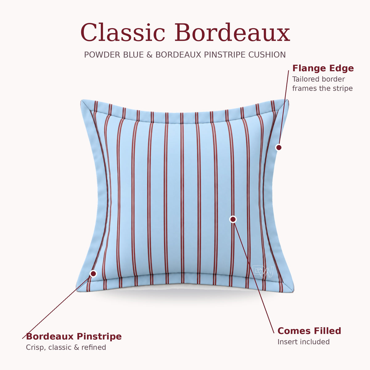 Classic Bordeaux Cushion