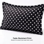 Polka Dot Cotton Pillow Black