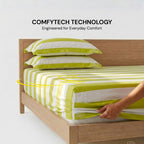 Green & White bedspread