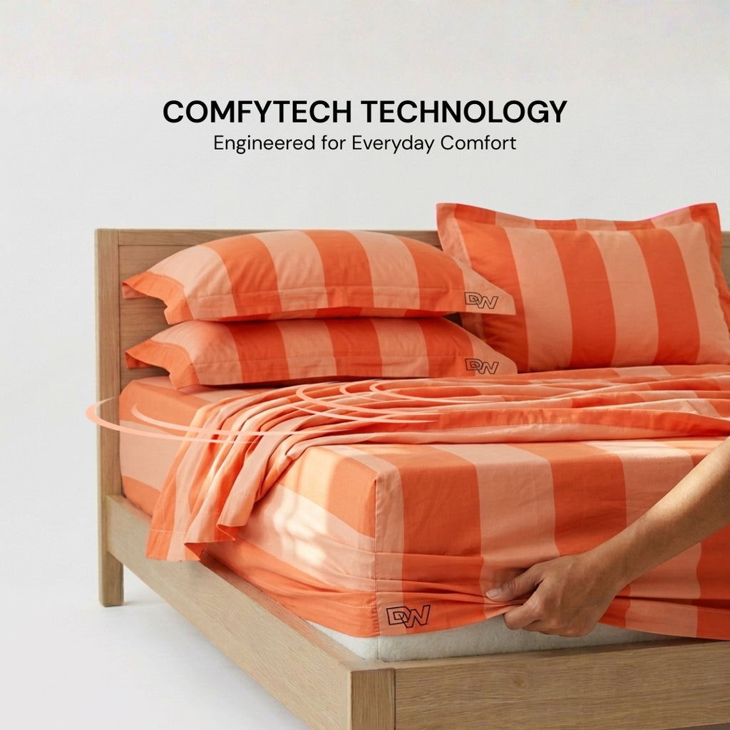SUNSET ORANGE BEDSPREAD