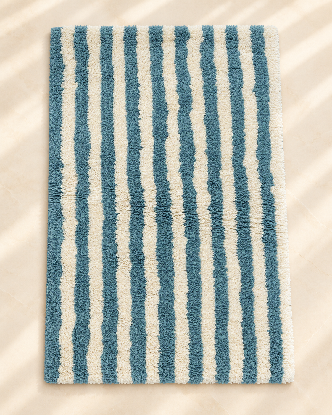 Bath Mat – Blue & White