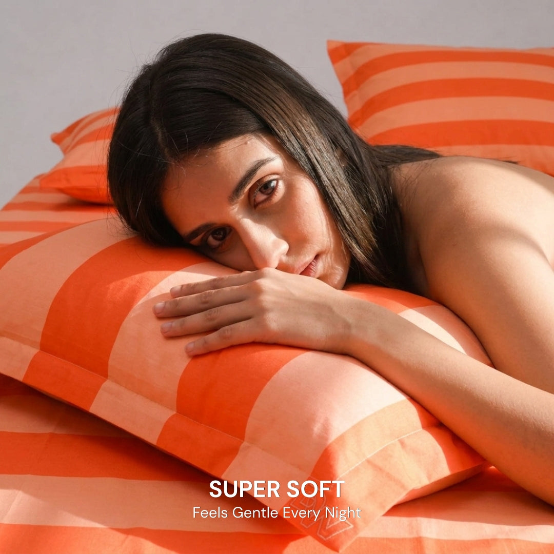 SUNSET ORANGE BEDSPREAD