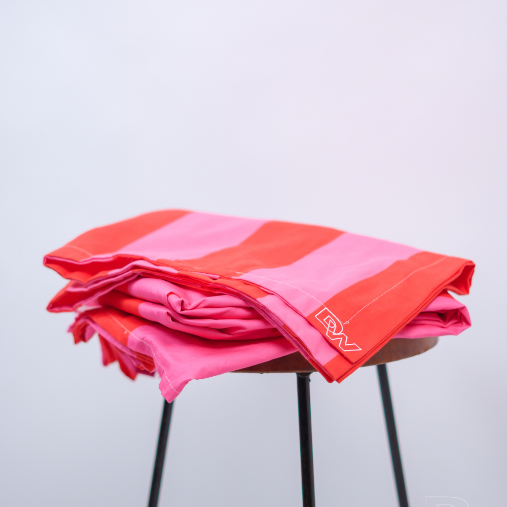 Pillow Cover Set – Pink & Red (Pack of 2)
