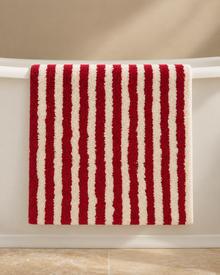 Bath Mat – Red & White