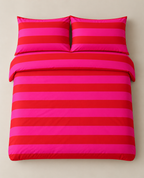 Coral Pink & Red Duvet Cover