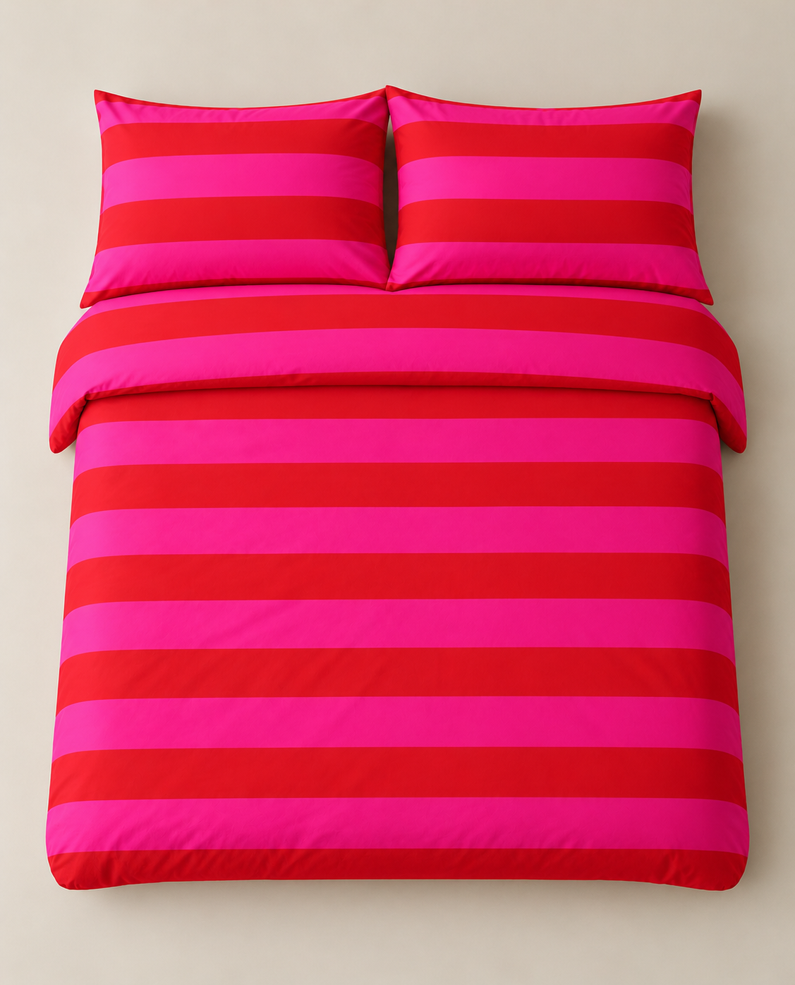 Coral Pink & Red Duvet Cover