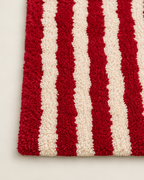 Bath Mat – Red & White