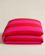 Coral Pink & Red Duvet Cover