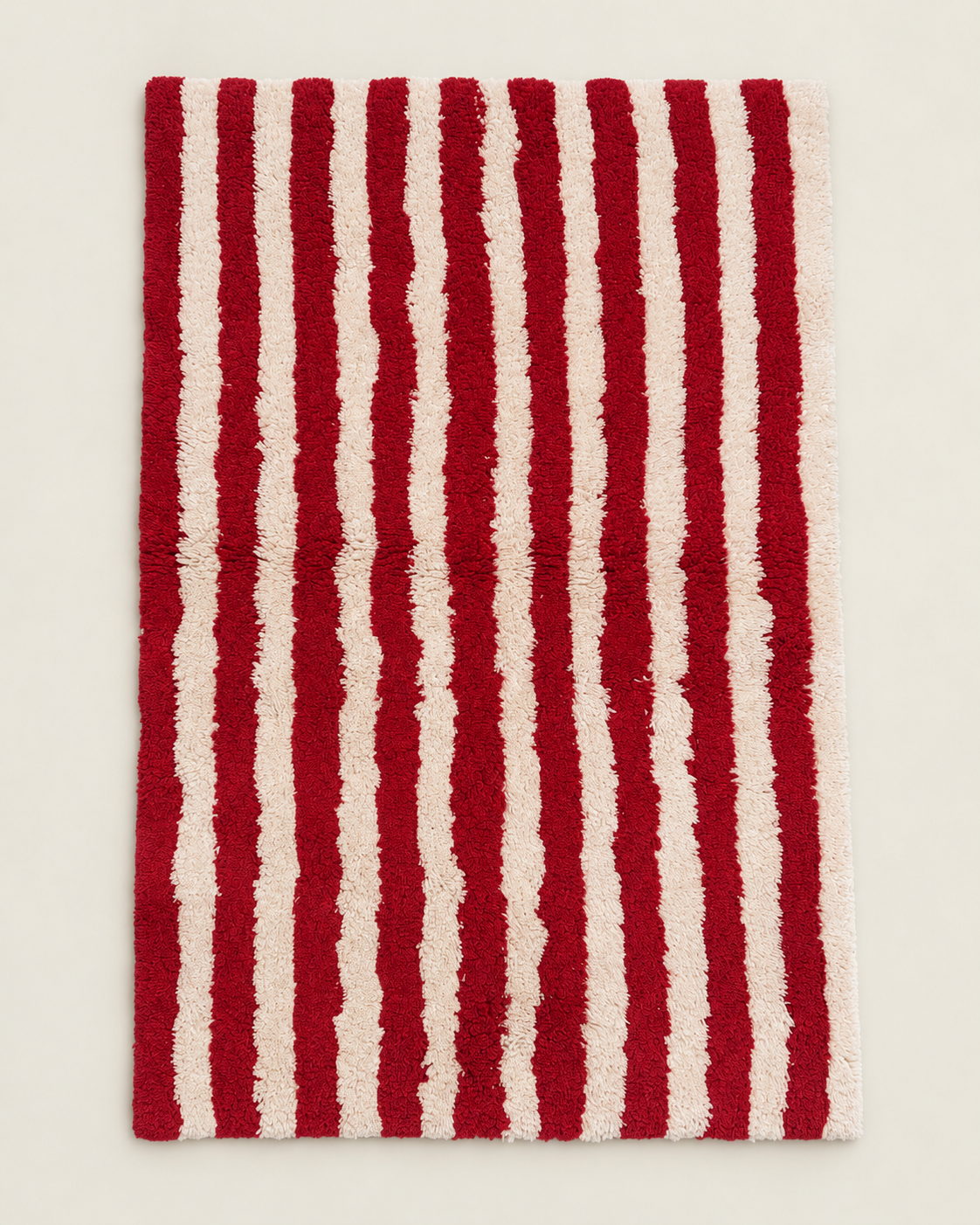 Bath Mat – Red & White