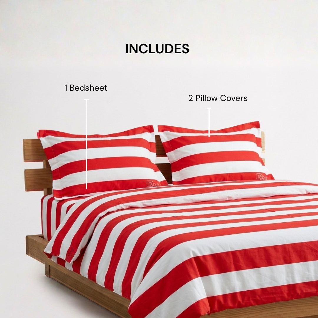 Red & White bedspread