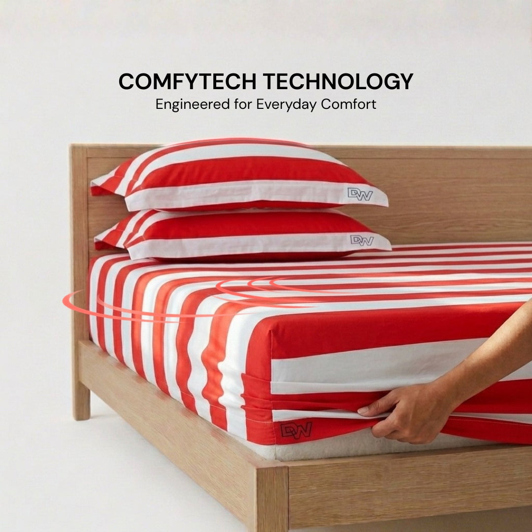 Red & White bedspread