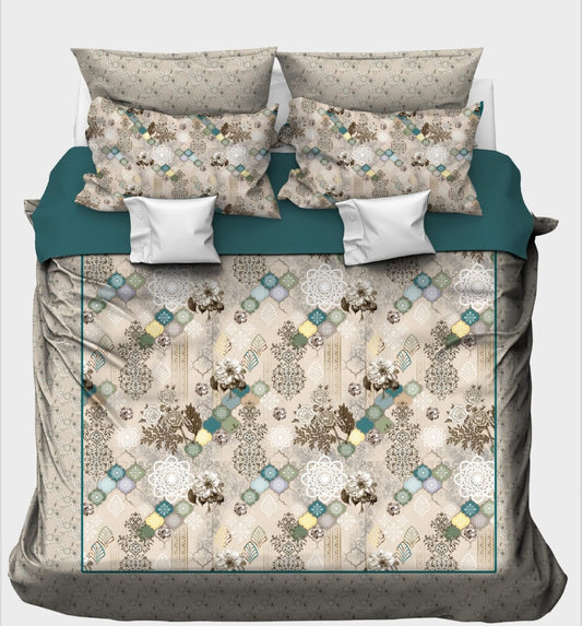 Global Textured Mandala & Floral Medley Bedsheet
