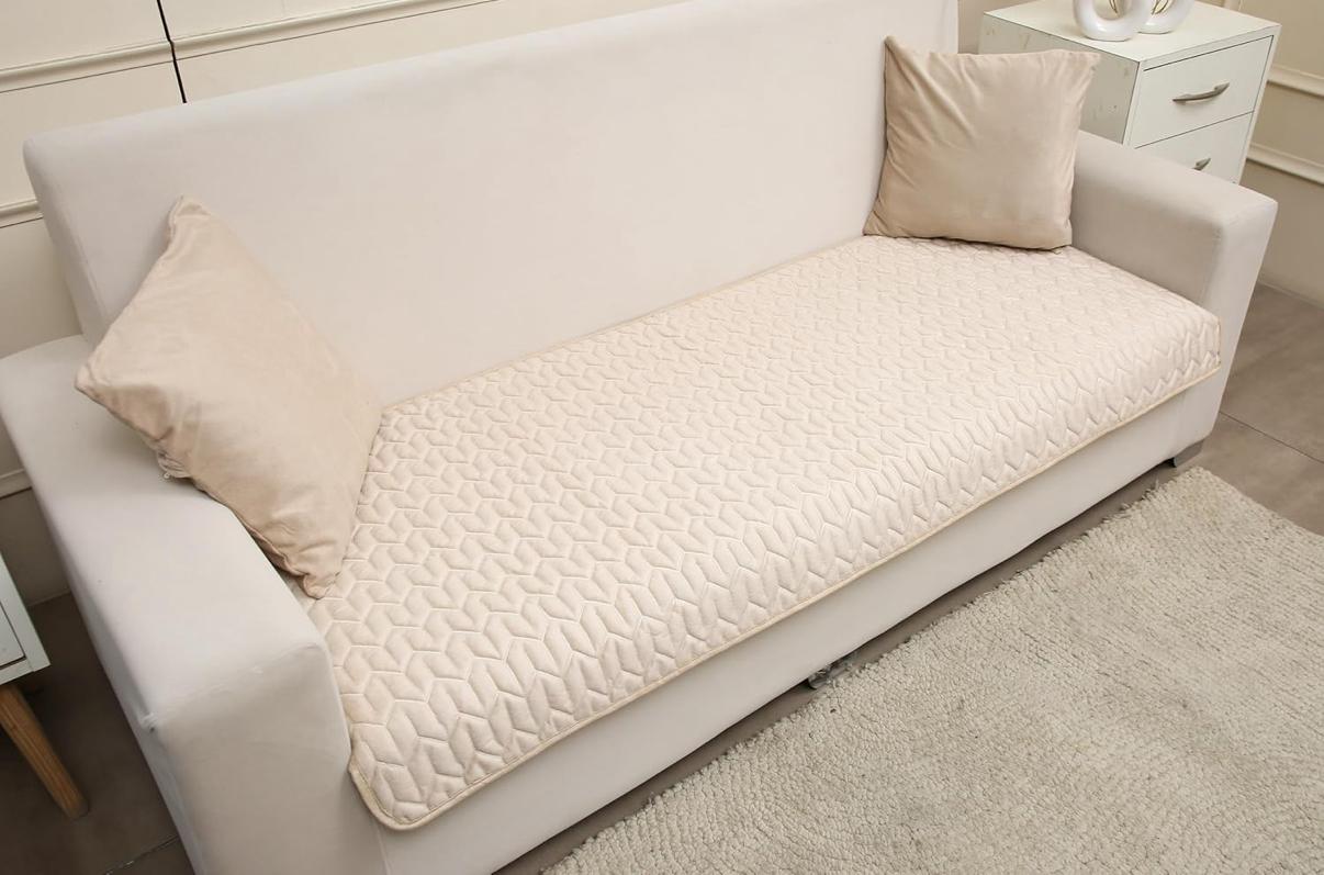 Aqua Blue Lattice Quilted Protector